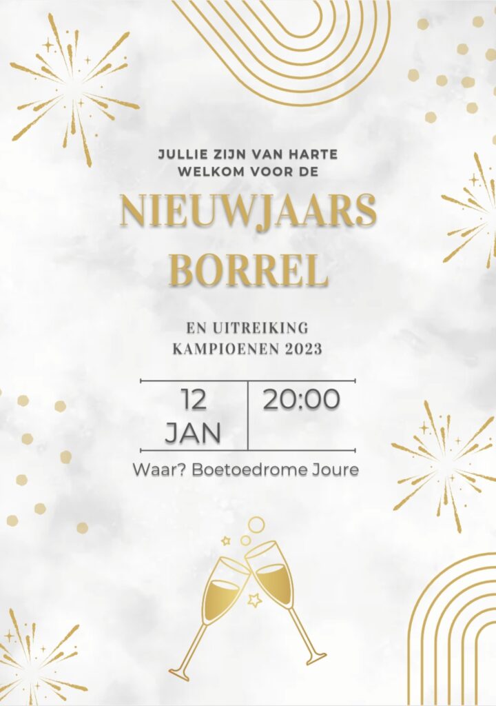 Uitnodiging Nieuwjaarsborrel